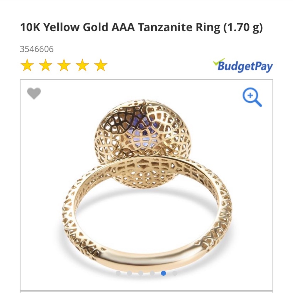 UNIQUE & FABULOUS!! 10k Gold AAA Tanzanite Ring - Picture 9 of 16